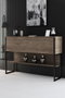 Hanah Home Luxe Cómoda Negro y Nogal